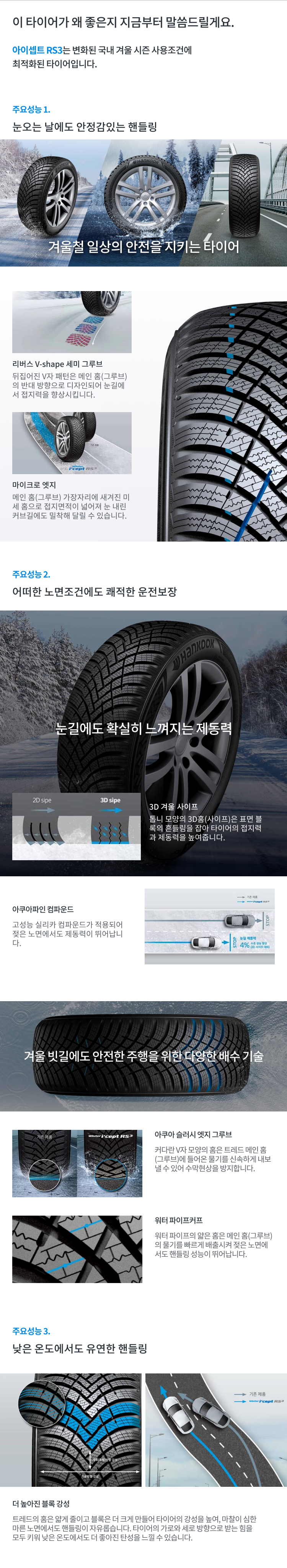 한국타이어 윈터 icept RS3 특장점