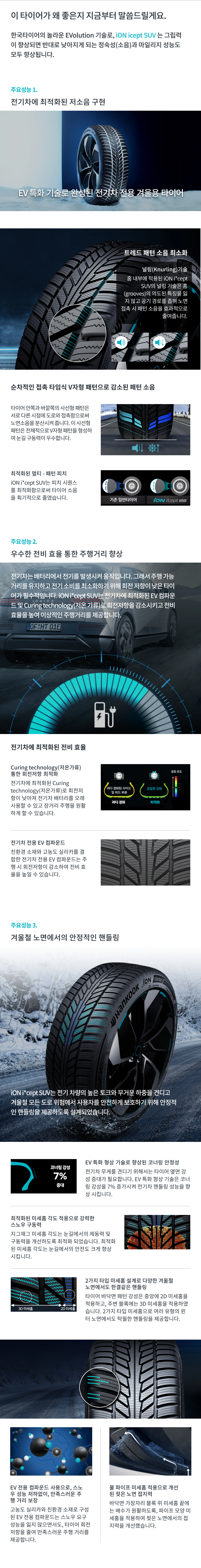 한국타이어 아이온 icept SUV 특장점